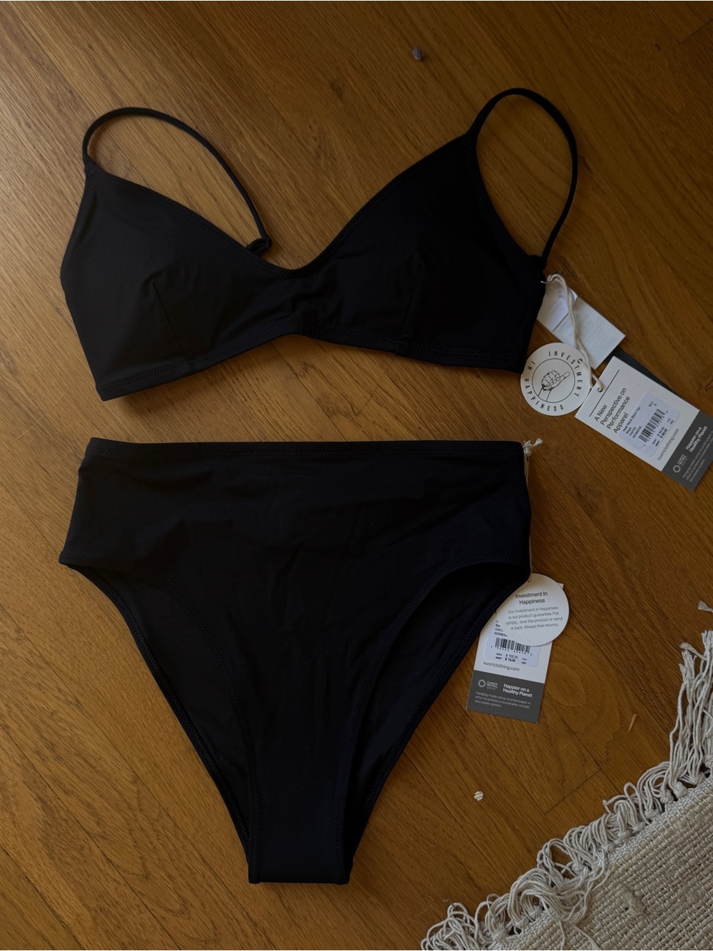 Vuori Black High-Rise Bikini Set NEW